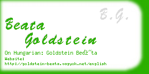 beata goldstein business card